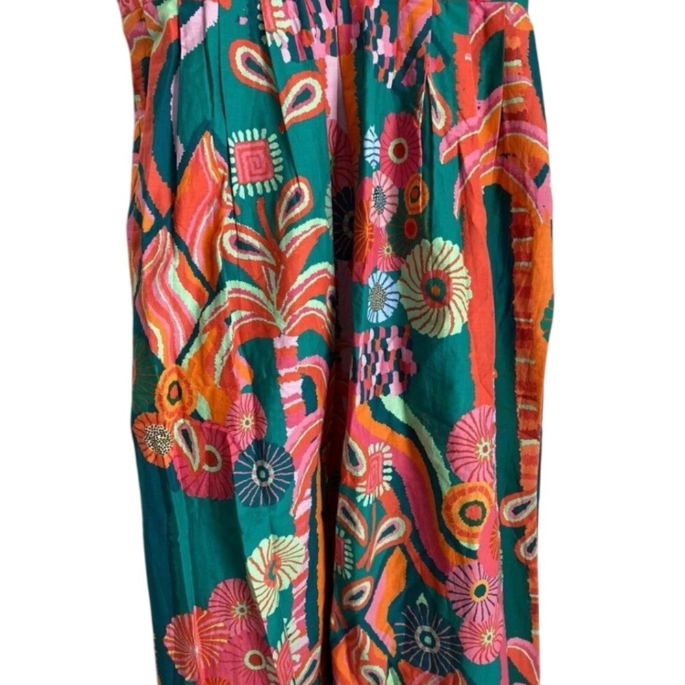 FARM RIO Anthropologie Pleated Palm Midi Pockets Dress, Size 2X Brand New SOO - Picture 14 of 16